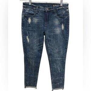 Blank NYC Dark Blue Distressed Ankle Jeans